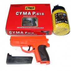 Cyma P618 Spring Powered Plastic BB Gun Pistol + 2000 Pellets