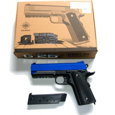 Galaxy G25 Spring Powered Blue Metal BB Gun Pistol 290 FPS Galaxy G25 Spring Powered Blue Metal BB Gun Pistol 290 FPS