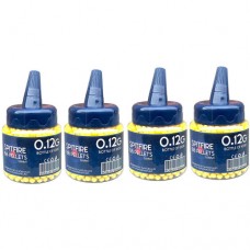 4 Tubs of 1000 Spitfire Seamless Yellow 0.12g Plastic 6mm BB Gun Pellets - 4000 Pellets