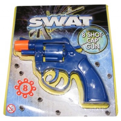 Blue Plastic 8 Shot Cap Gun Pistol Blue Plastic 8 Shot Cap Gun Pistol